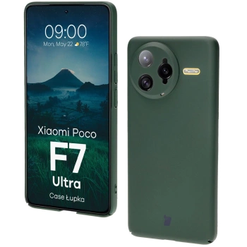 Etui Bizon Case Łupka do Xiaomi Poco F7 Ultra, zielone