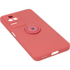 Etui Bizon Case Silicone Ring Sq do Xiaomi Poco F4, różowe