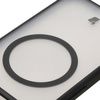 Etui z pierścieniem magnetycznym Bizon Case MatteO do Google Pixel 9a, półprzezroczyste z czarną ramką