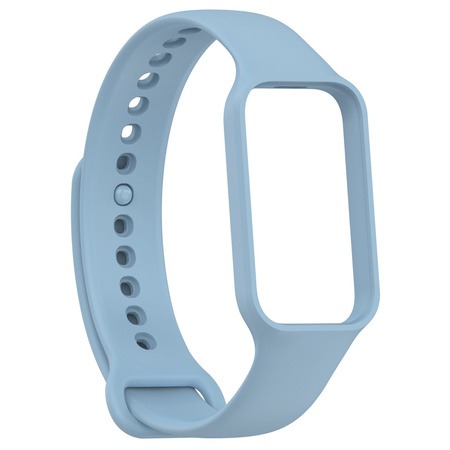 Etui z paskiem Bizon Strap + Case Watch Dots do Xiaomi Redmi Smart Band 2 / Xiaomi Mi Band 8 Active, błękitne
