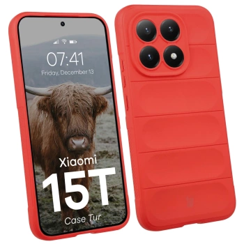 Pancerne etui Bizon Case Tur do Xiaomi 15T, czerwone