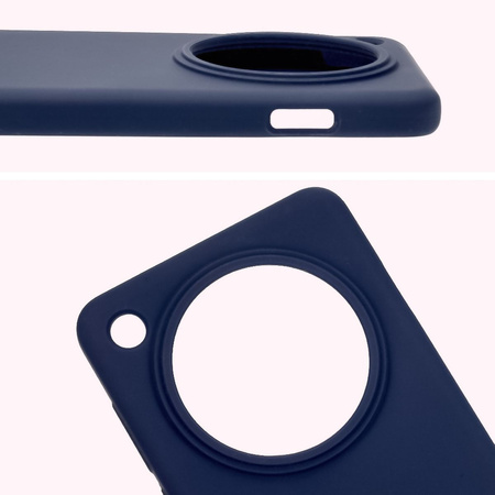 Silikonowe etui Bizon Soft Case do Oppo Find X8 Pro, ciemnoniebieskie