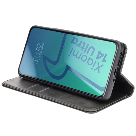 Etui z klapką Bizon Case Pocket Pro do Xiaomi 14 Ultra, czarne