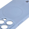 Etui silikonowe z pierścieniem magnetycznym Bizon Case Silicone Magnetic do iPhone 14 Pro, szare
