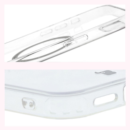 Etui z pierścieniem magnetycznym Bizon Case CrystalO do iPhone 16e, przezroczyste