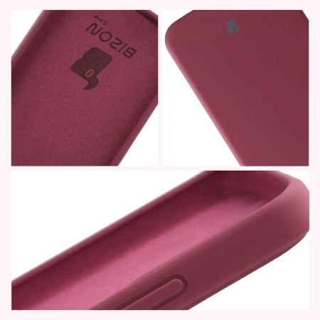 Silikonowe etui Bizon Soft Case do Oppo Reno 14, ciemnofioletowe