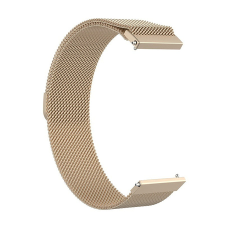 Pasek ze stali nierdzewnej do smartwatcha, Bizon Strap Watch Chain, Quick Release 20 mm, szampański