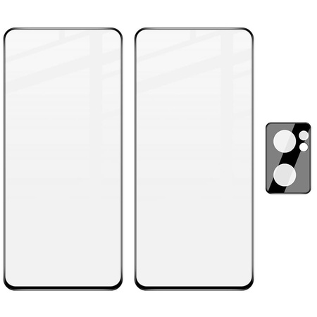 Szkło hartowane Bizon Glass Edge - 2 sztuki + ochrona na obiektyw, Oppo Reno 7 5G