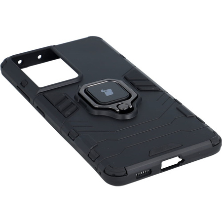Etui Bizon Case Armor Ring do Galaxy S21 Ultra, czarne