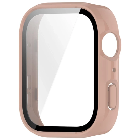 Etui ze szkłem do zegarka Bizon Case+Glass Watch do Huawei Watch Fit 4, różowe