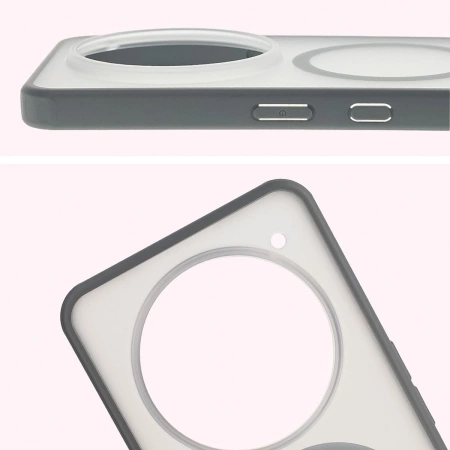 Etui z pierścieniem magnetycznym Bizon Case MatteO do Nothing Phone (3a) Pro, przydymione-szare