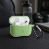 Silikonowe etui z karabińczykiem Bizon Case Headphone Silicone do AirPods Pro 2, jasnozielone