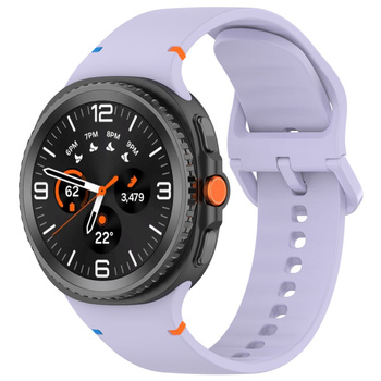 Silikonowy pasek Bizon Strap Watch Silicone G do Galaxy Watch 8 40 mm / 44 mm / 8 Classic 46 mm, jasnofioletowy