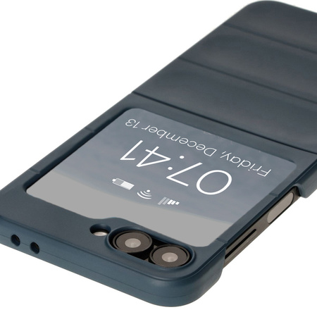 Pancerne etui Bizon Case Tur do Galaxy Z Flip7 FE / Z Flip6, granatowe