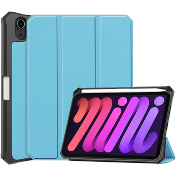 Etui Bizon Case Tab Lizard do iPad Mini 7 2024 / iPad Mini 6 2021, błękitne