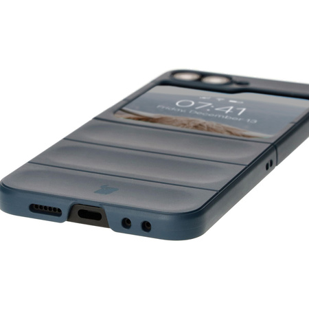 Pancerne etui Bizon Case Tur do Galaxy Z Flip7 FE / Z Flip6, granatowe