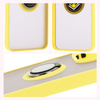 Etui z uchwytem na palec Bizon Case Hybrid Ring do Xiaomi Redmi 13 4G, przydymione z żółtą ramką
