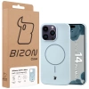 Silikonowe etui z pierścieniem magnetycznym Bizon Soft Case Magnetic do iPhone 14 Pro Max, błękitne
