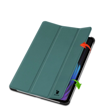 Etui z klapką Bizon Case Tab Croc do Xiaomi Pad 7 / 7 Pro, ciemnozielone