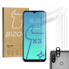 3x Szkło hartowane + szybka na aparat Bizon Glass Clear Pack do Moto E20