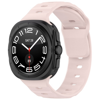 Silikonowy pasek Bizon Strap Watch Silicone G do Galaxy Watch Ultra 2 / 1, różowy