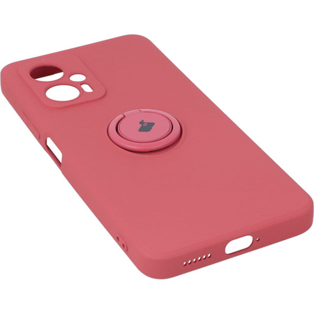 Etui Bizon Case Silicone Ring Sq do Xiaomi Poco X4 GT, brudny róż