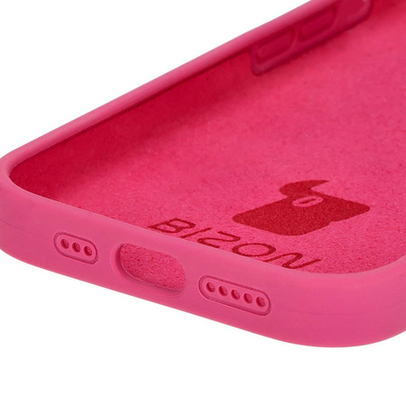 Etui silikonowe do iPhone 15 Pro Bizon Soft Case, fuksja