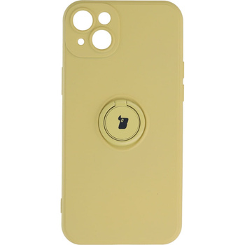 Etui Bizon Case Silicone Ring Sq do iPhone 14 Plus, żółte