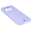 Silikonowe etui z pierścieniem magnetycznym Bizon Case Silicone Magnetic Sq do Xiaomi 15, jasnofioletowe
