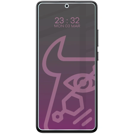 Prywatyzujące szkło hybrydowe Bizon Glass Mule Shadow do Xiaomi Poco X7 Pro, matowe