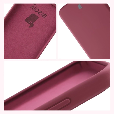 Silikonowe etui Bizon Soft Case do Xiaomi POCO F7, ciemnofioletowe