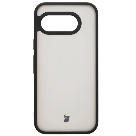 Etui Bizon Case Angelo do Google Pixel 9a, półprzezroczyste z czarną ramką