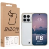Etui Bizon Case Angelo do Xiaomi POCO F8 Ultra, półprzezroczyste z beżową ramką