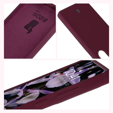 Silikonowe etui Bizon Soft Case do Galaxy S25 Ultra, ciemnofioletowe