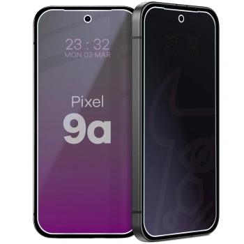 Prywatyzujące szkło hybrydowe Bizon Glass Mule Shadow do Google Pixel 9a, matowe