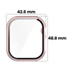 Etui ze szkłem do zegarka Bizon Case+Glass Watch do Apple Watch 11 / 10 (46mm), jasnoróżowe