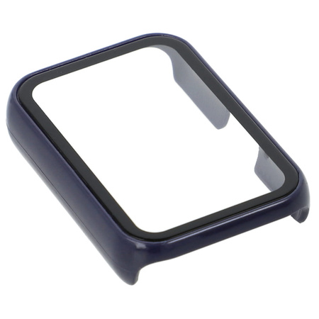 Etui Bizon Case+Glass Watch do Galaxy Fit 3, niebieskie