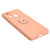 Etui Bizon Case Silicone Ring Sq do Xiaomi Redmi 12C, jasnoróżowe