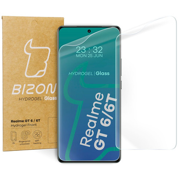 Folia hydrożelowa na ekran Bizon Glass Hydrogel Front do Realme GT 6 / 6T, 2 sztuki