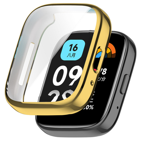 Etui Bizon Case Watch Felipe do Xiaomi Redmi Watch 3 Active, złote