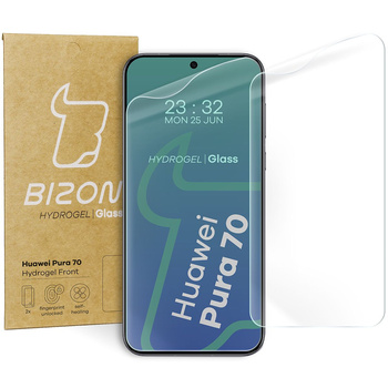Folia hydrożelowa na ekran Bizon Glass Hydrogel Front Duo do Huawei Pura 70, 2 sztuki