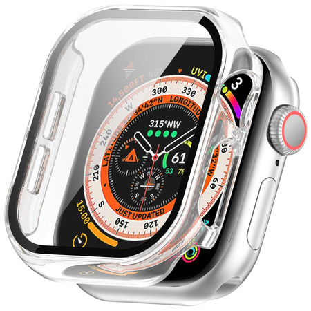 Etui ze szkłem do zegarka Bizon Case+Glass Watch do Apple Watch 10 46mm, przeźroczyste