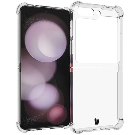 Elastyczne etui + 2x folia na ekran Bizon Case Clear Pack do Galaxy Z Flip6, przezroczyste