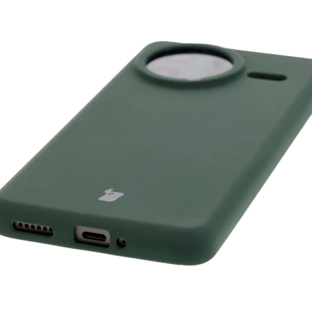 Silikonowe etui Bizon Soft Case do Xiaomi POCO F7 Ultra, ciemnozielone