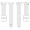 Silikonowy pasek Bizon Strap Watch Silicone G do Galaxy Watch 8 40 mm / 44 mm / 8 Classic 46 mm, biały