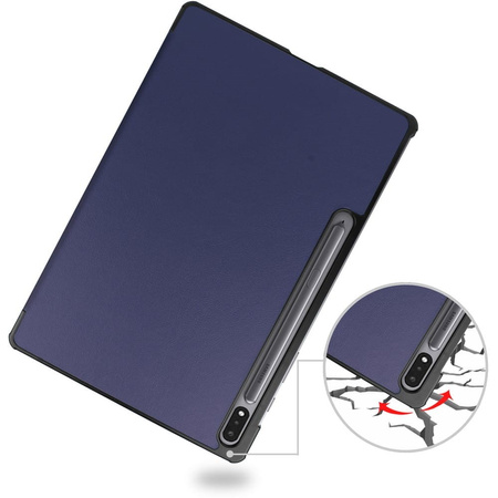 Etui Bizon Case Tab Croc do Galaxy Tab S8 Plus / S7 Plus, granatowe