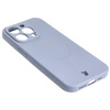 Etui silikonowe z pierścieniem magnetycznym Bizon Case Silicone Magnetic do iPhone 15 Pro, szare