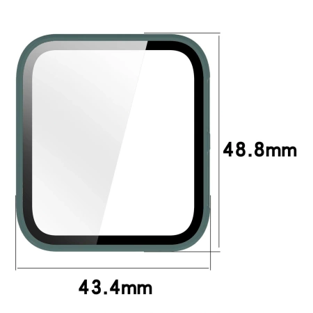 Etui ze szkłem do zegarka Bizon Case Watch Adamo do Garmin Venu X1, zielone