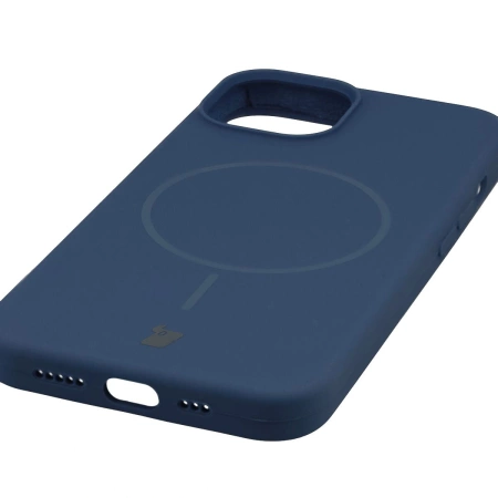 Silikonowe etui z pierścieniem magnetycznym Bizon Soft Case Magnetic do iPhone 14/13, granatowe