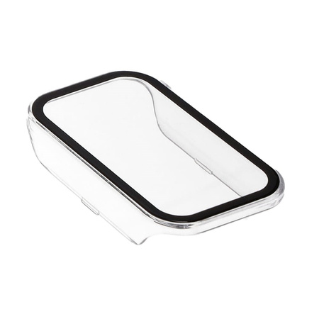Etui Bizon Case+Glass Set do Xiaomi Redmi Smart Band 2 / Xiaomi Mi Band 8 Active, przezroczyste